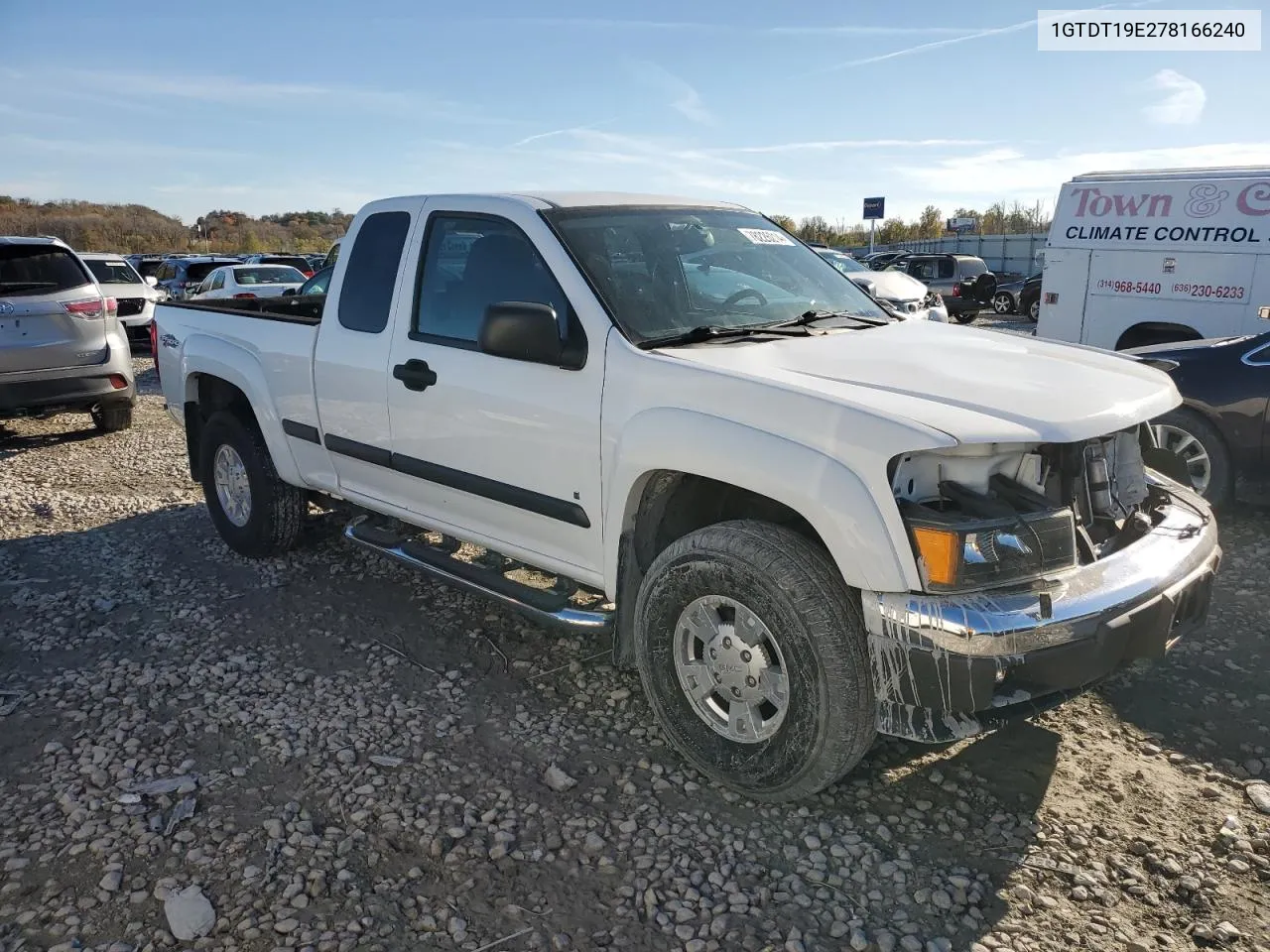 2007 GMC Canyon VIN: 1GTDT19E278166240 Lot: 78226214