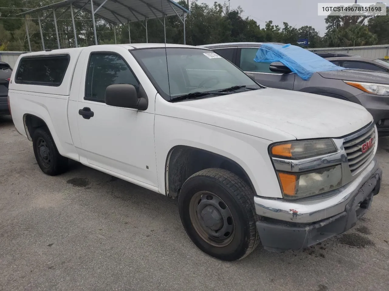 2007 GMC Canyon VIN: 1GTCS149678151698 Lot: 79221764