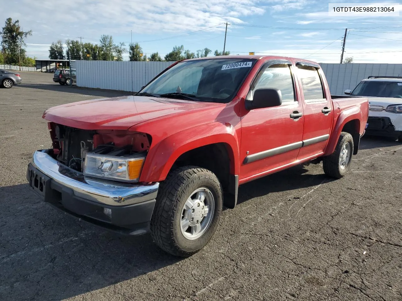 2008 GMC Canyon Sle VIN: 1GTDT43E988213064 Lot: 72000474