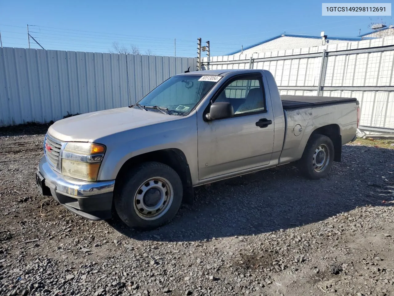 2009 GMC Canyon VIN: 1GTCS149298112691 Lot: 80513054