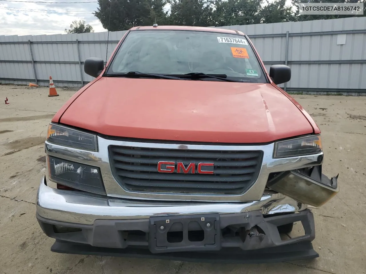 2010 GMC Canyon Sle VIN: 1GTCSCDE7A8136742 Lot: 71637644