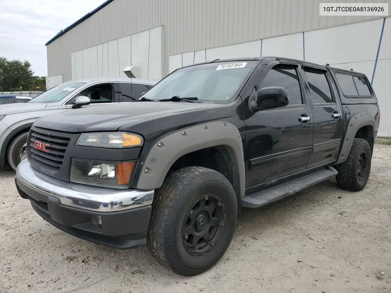 2010 GMC Canyon Sle VIN: 1GTJTCDE0A8136926 Lot: 76193164