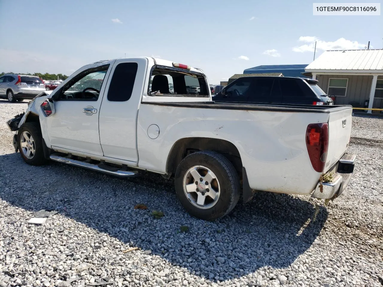 2012 GMC Canyon Sle VIN: 1GTE5MF90C8116096 Lot: 67051814