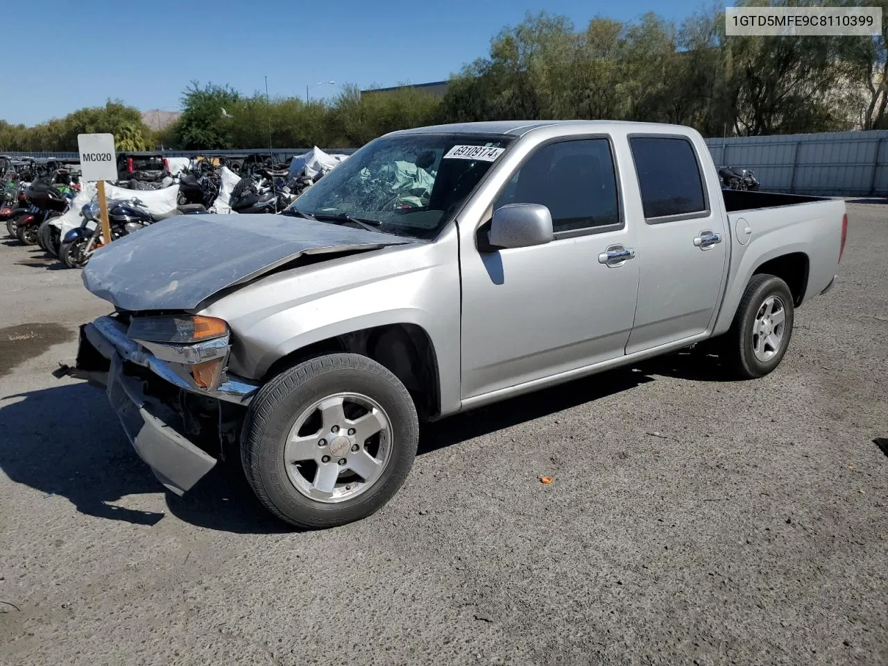 2012 GMC Canyon Sle VIN: 1GTD5MFE9C8110399 Lot: 69109174