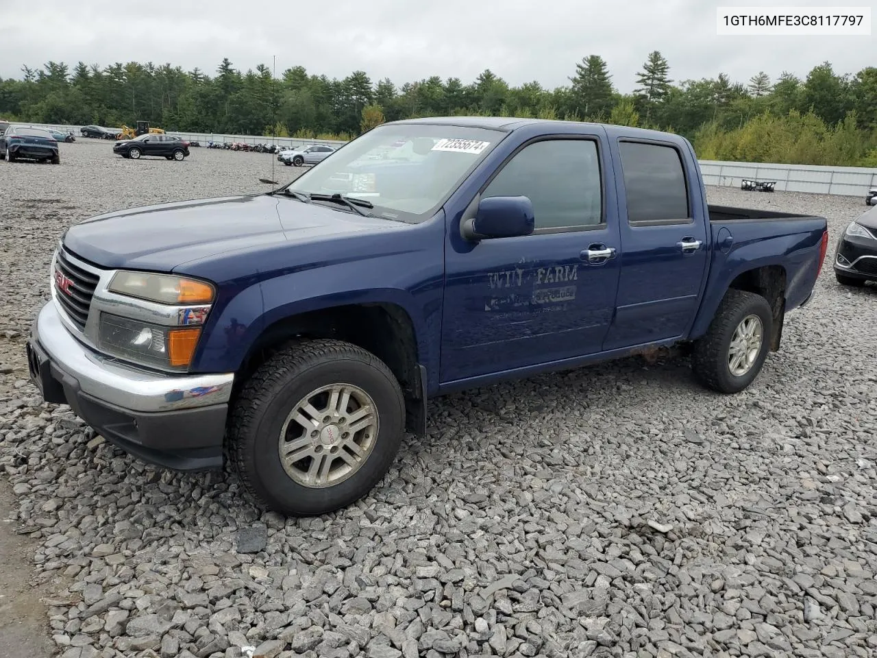 2012 GMC Canyon Sle VIN: 1GTH6MFE3C8117797 Lot: 72355674