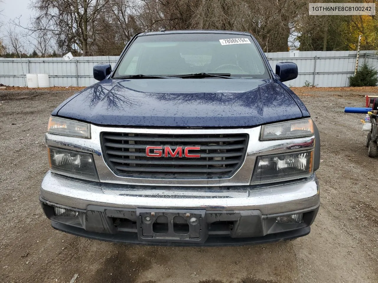 2012 GMC Canyon Slt VIN: 1GTH6NFE8C8100242 Lot: 78986194