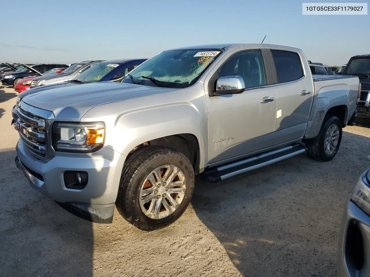 2015 GMC Canyon Slt VIN: 1GTG5CE33F1179027 Lot: 74823754