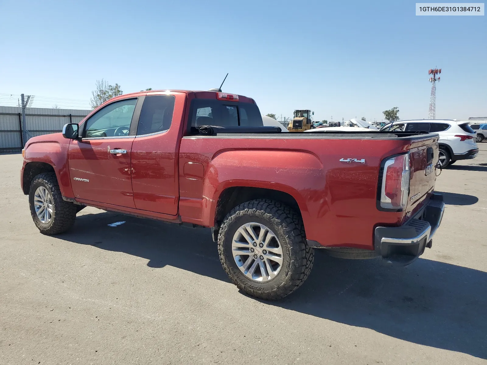 2016 GMC Canyon Slt VIN: 1GTH6DE31G1384712 Lot: 63831094