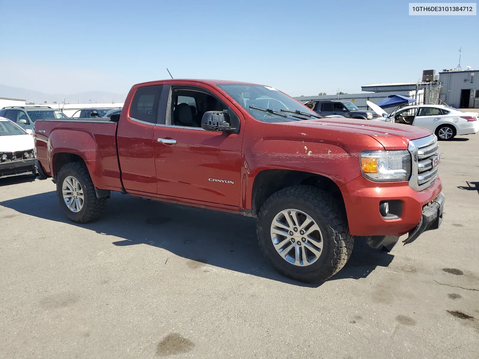 2016 GMC Canyon Slt VIN: 1GTH6DE31G1384712 Lot: 63831094