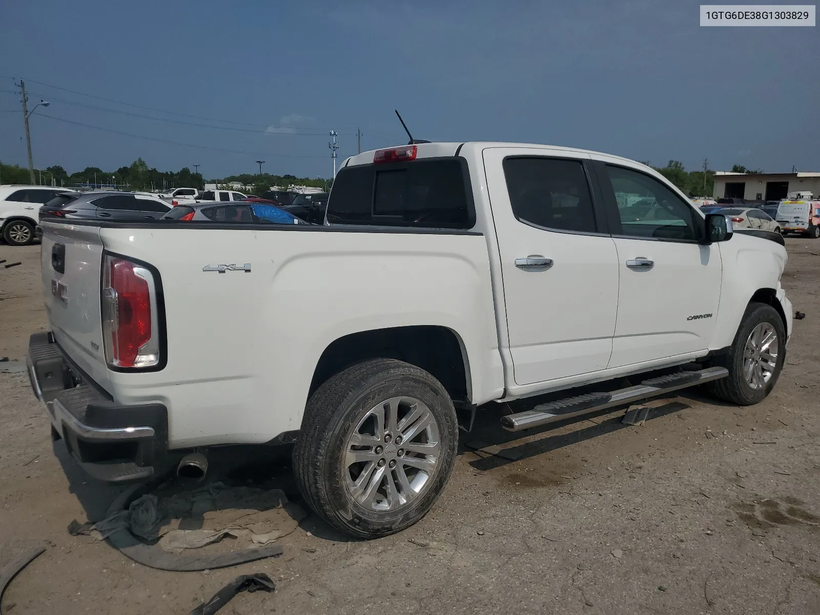 2016 GMC Canyon Slt VIN: 1GTG6DE38G1303829 Lot: 64062384