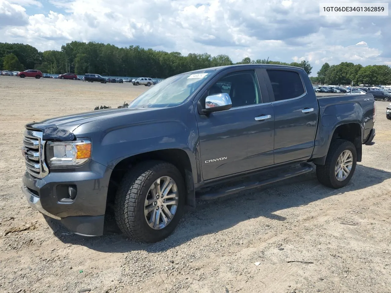 2016 GMC Canyon Slt VIN: 1GTG6DE34G1362859 Lot: 70495204