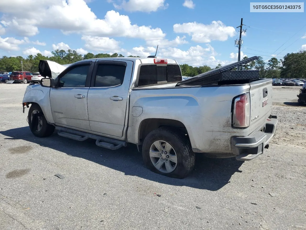 2016 GMC Canyon Sle VIN: 1GTG5CE35G1243375 Lot: 74085394