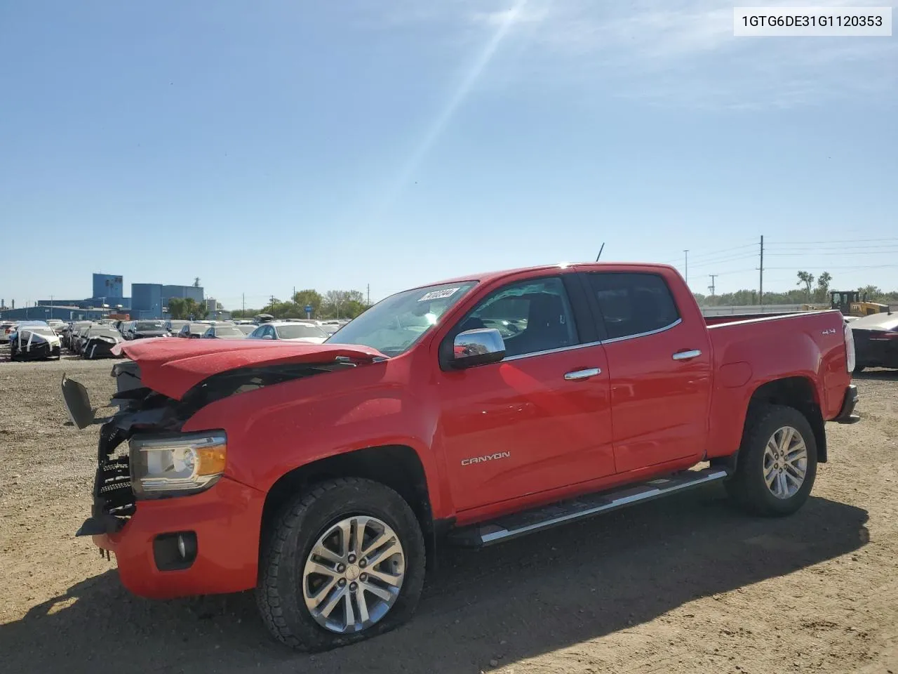 2016 GMC Canyon Slt VIN: 1GTG6DE31G1120353 Lot: 74102344