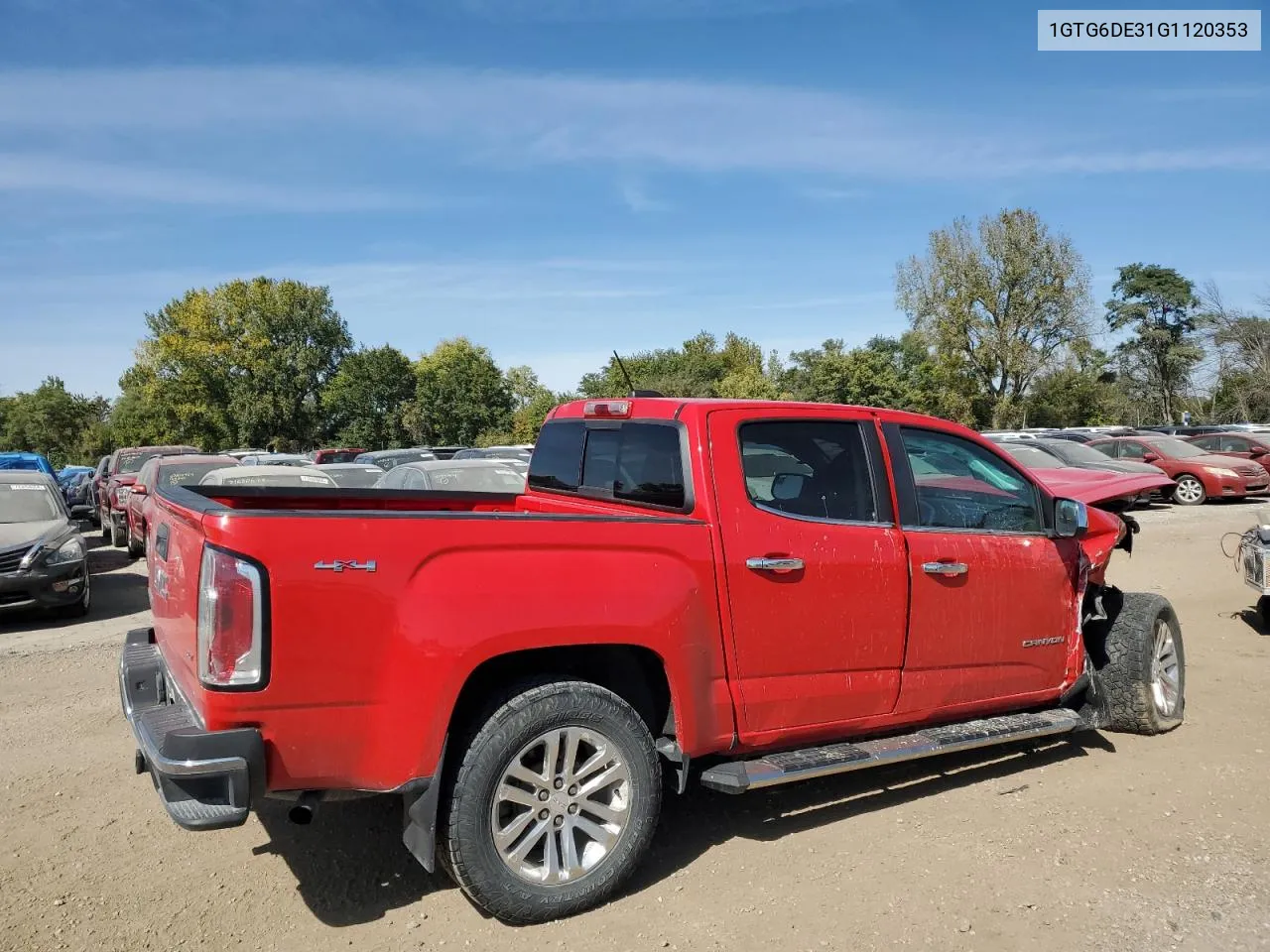 2016 GMC Canyon Slt VIN: 1GTG6DE31G1120353 Lot: 74102344