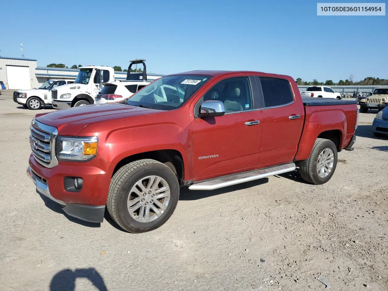 2016 GMC Canyon Slt VIN: 1GTG5DE36G1154954 Lot: 75127894