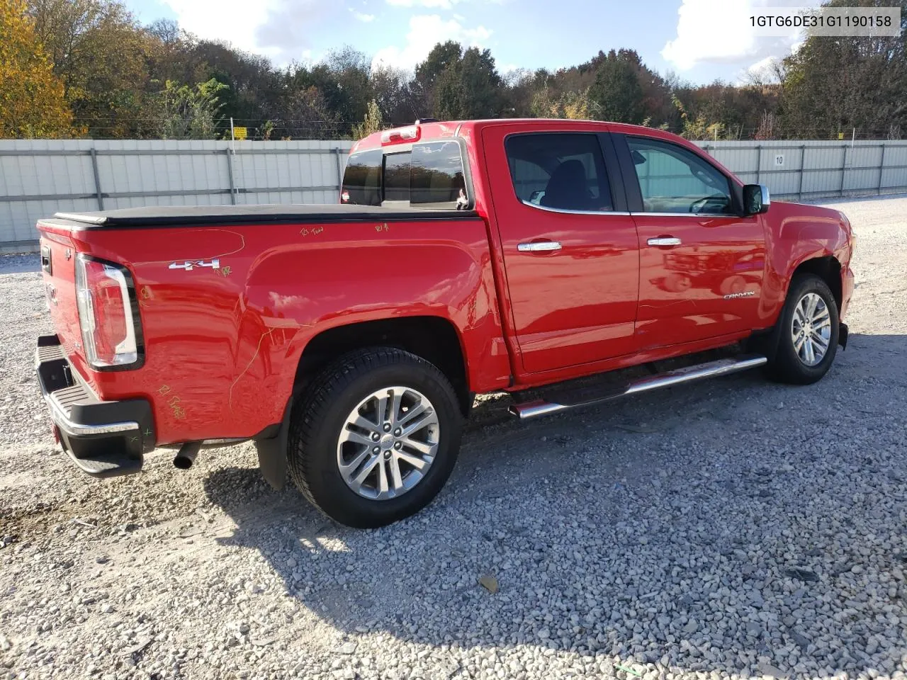 2016 GMC Canyon Slt VIN: 1GTG6DE31G1190158 Lot: 77219124