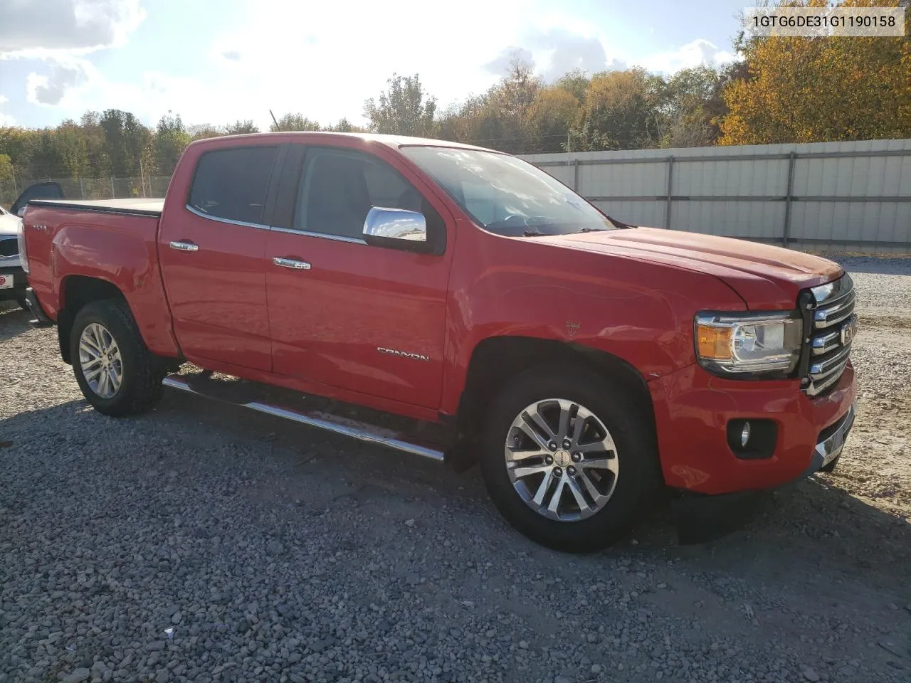 2016 GMC Canyon Slt VIN: 1GTG6DE31G1190158 Lot: 77219124