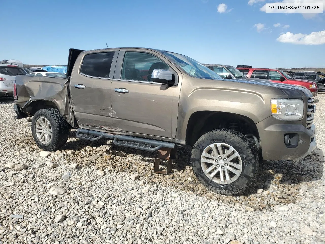 2016 GMC Canyon Slt VIN: 1GTG6DE35G1101725 Lot: 77587464