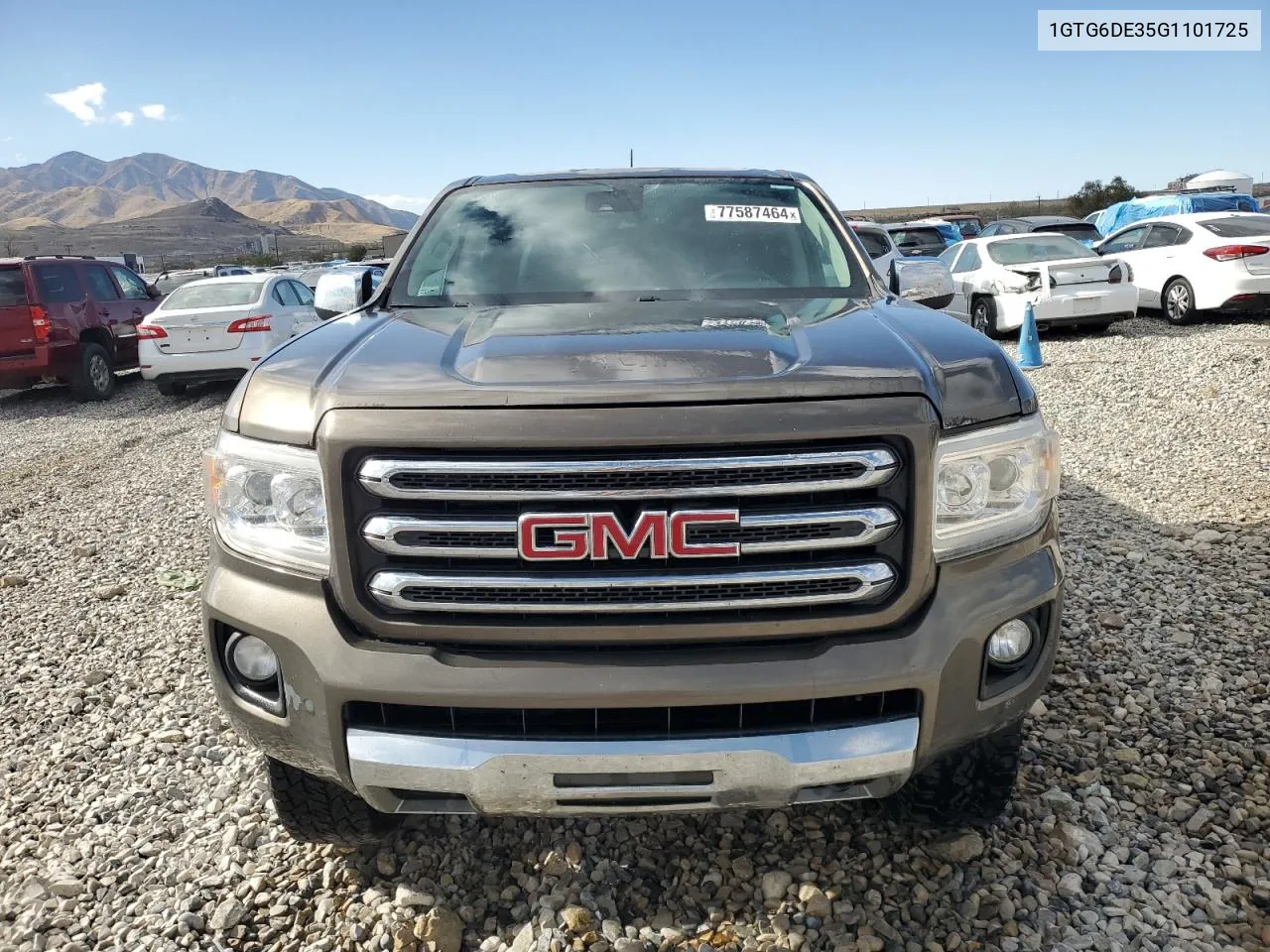 2016 GMC Canyon Slt VIN: 1GTG6DE35G1101725 Lot: 77587464