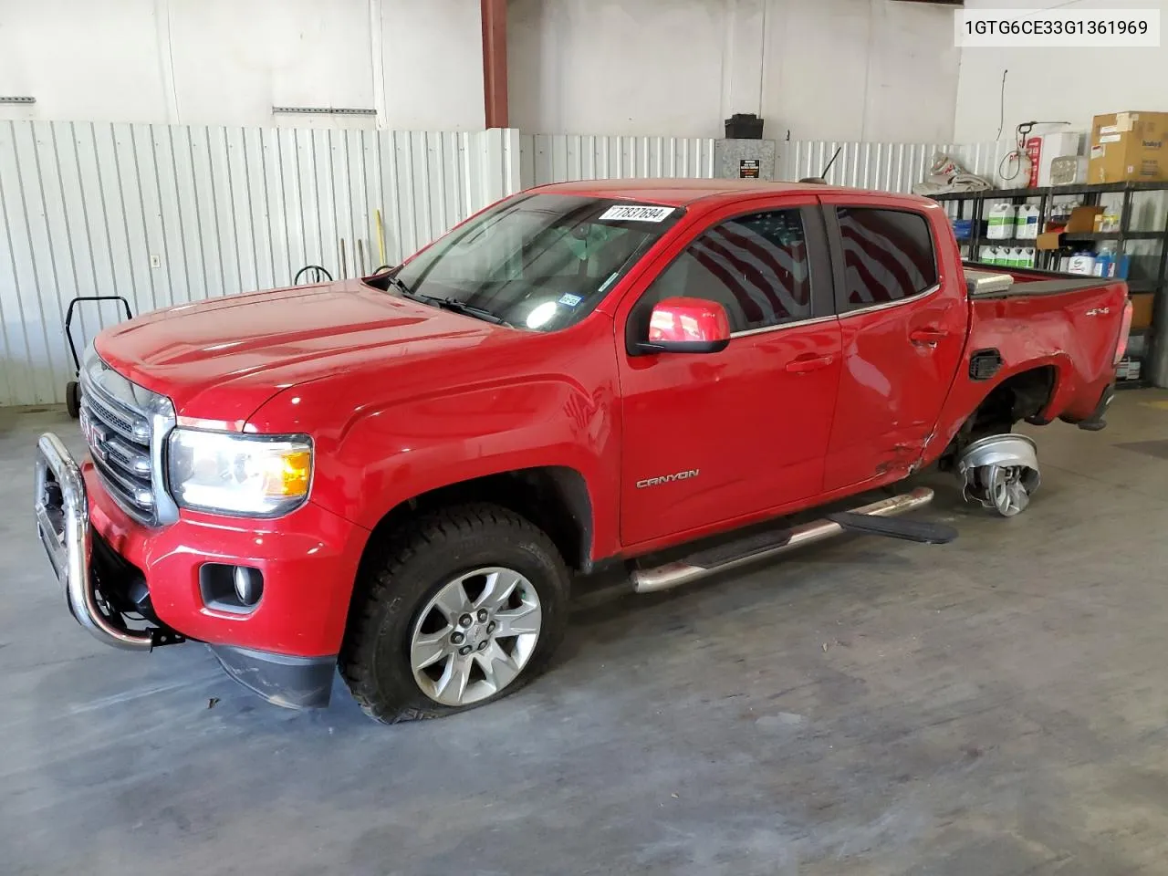 2016 GMC Canyon Sle VIN: 1GTG6CE33G1361969 Lot: 77837694