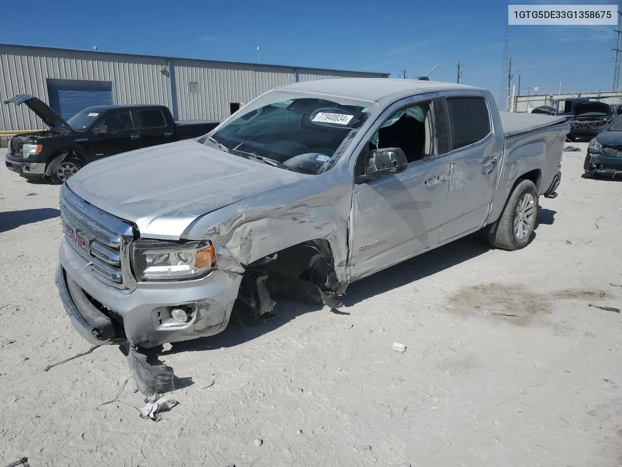 2016 GMC Canyon Slt VIN: 1GTG5DE33G1358675 Lot: 77940834