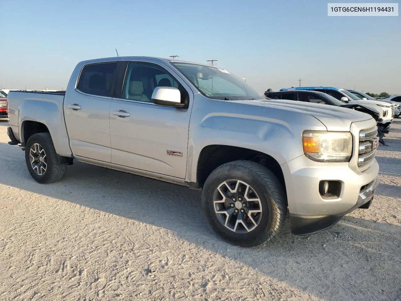 1GTG6CEN6H1194431 2017 GMC Canyon Sle