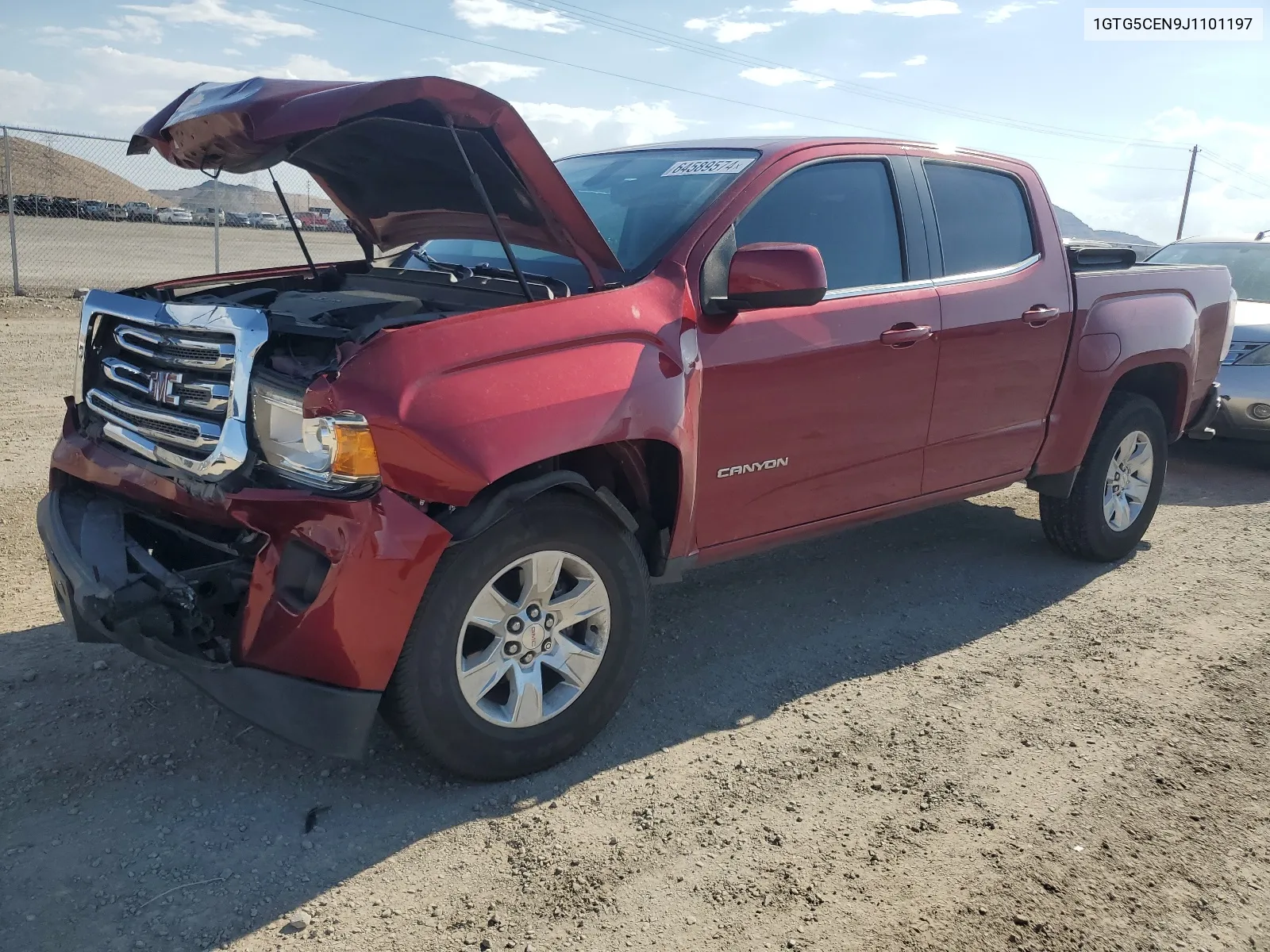 2018 GMC Canyon Sle VIN: 1GTG5CEN9J1101197 Lot: 64589574