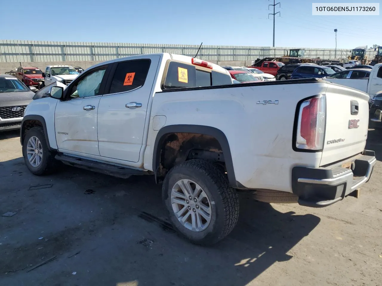 2018 GMC Canyon Slt VIN: 1GTG6DEN5J1173260 Lot: 77154284