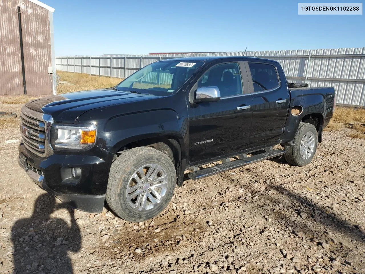 2019 GMC Canyon Slt VIN: 1GTG6DEN0K1102288 Lot: 80870854