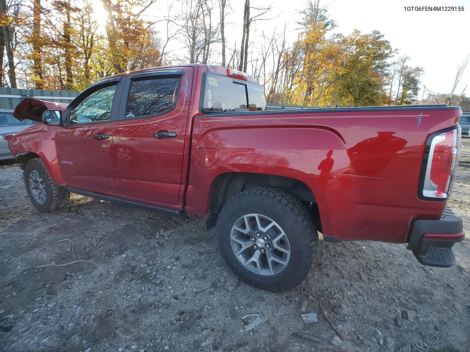 2021 GMC Canyon At4 VIN: 1GTG6FEN4M1229155 Lot: 74517743