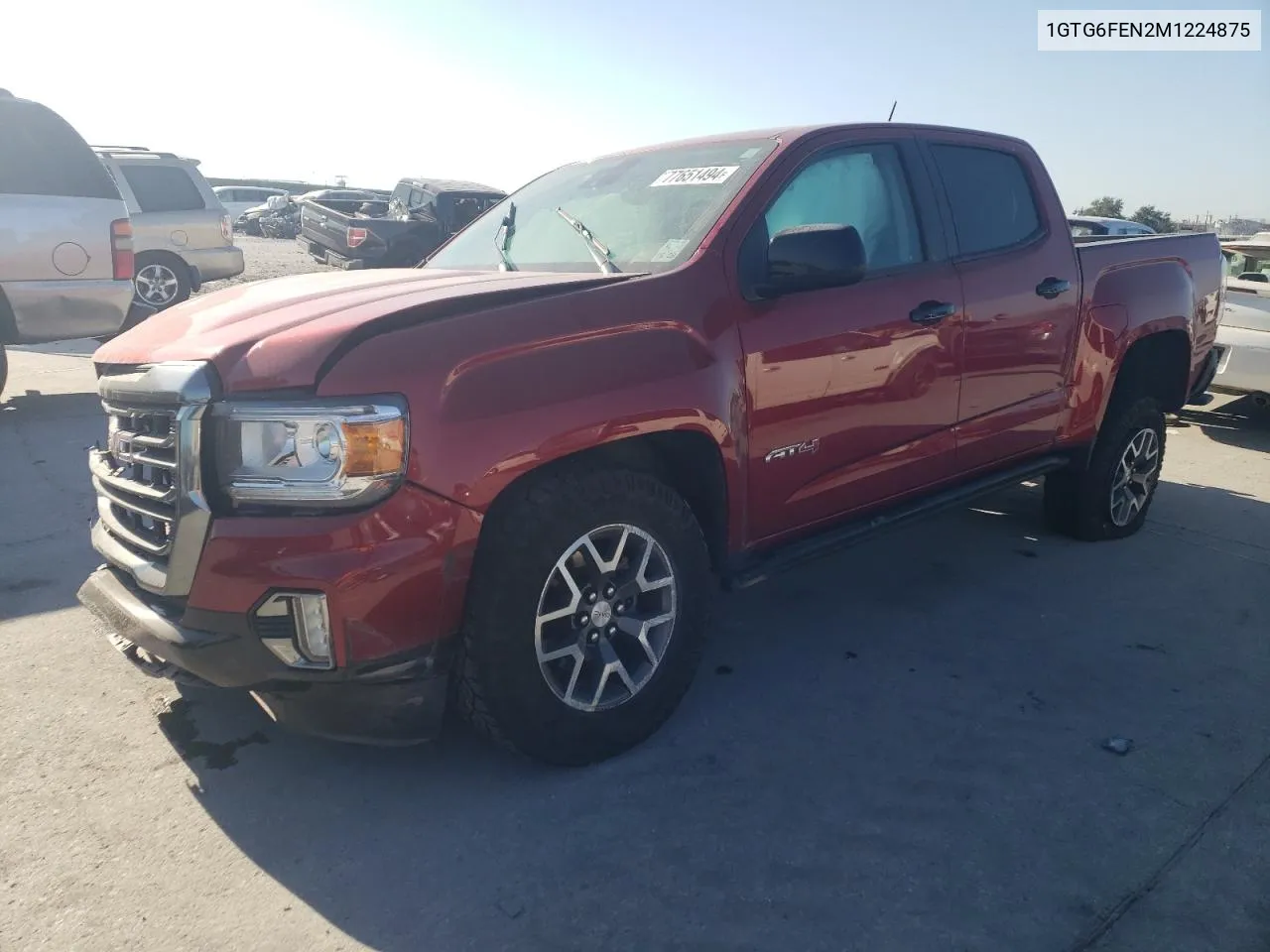 2021 GMC Canyon At4 VIN: 1GTG6FEN2M1224875 Lot: 77651494