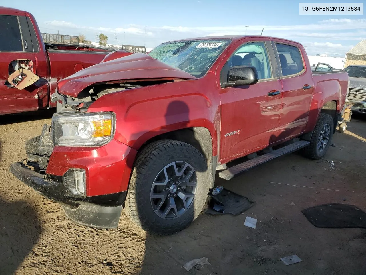 2021 GMC Canyon At4 VIN: 1GTG6FEN2M1213584 Lot: 78185274