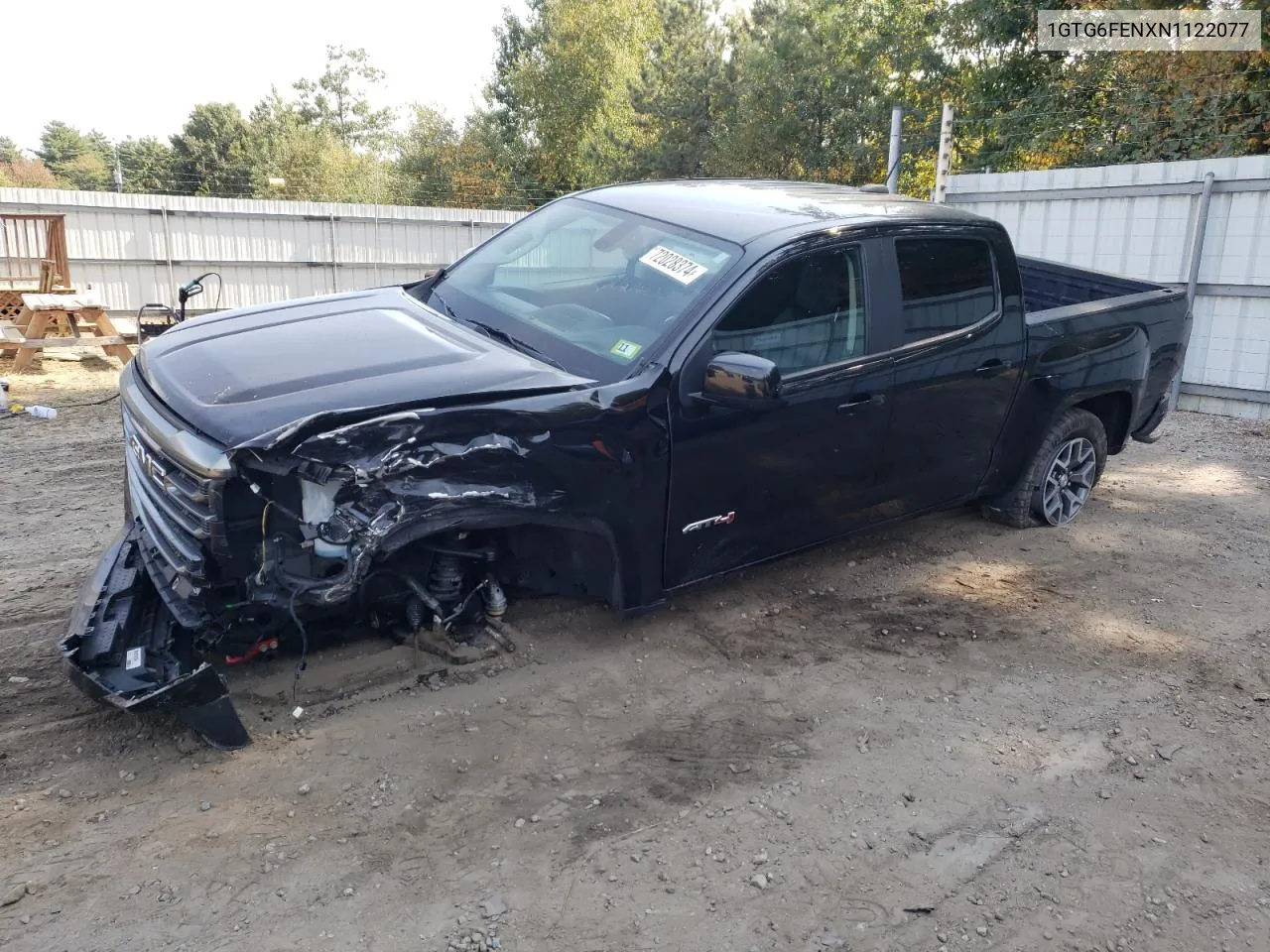 2022 GMC Canyon At4 VIN: 1GTG6FENXN1122077 Lot: 72028374