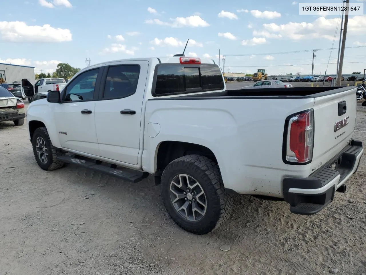 2022 GMC Canyon At4 VIN: 1GTG6FEN8N1281647 Lot: 72225154