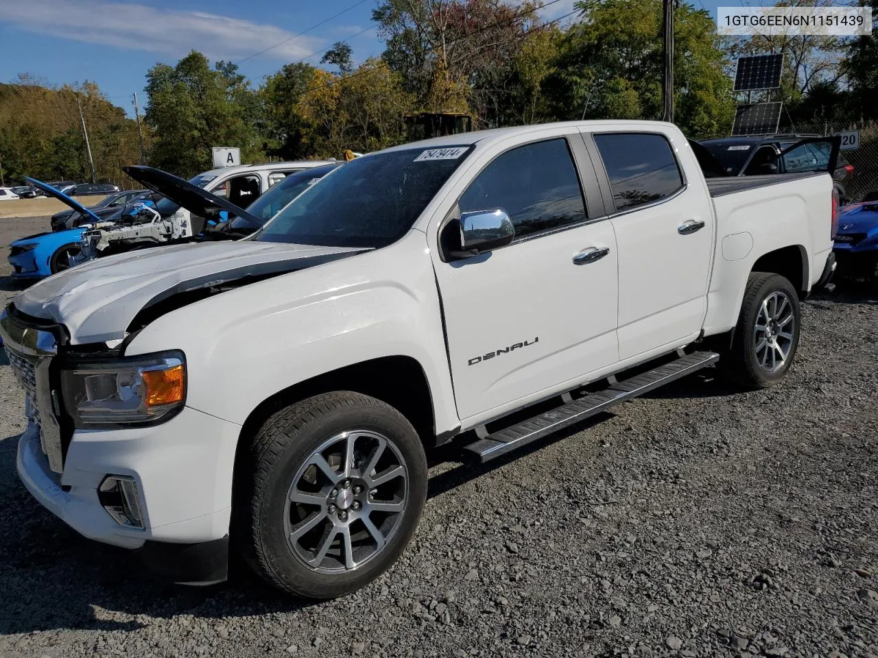 2022 GMC Canyon Denali VIN: 1GTG6EEN6N1151439 Lot: 75479414