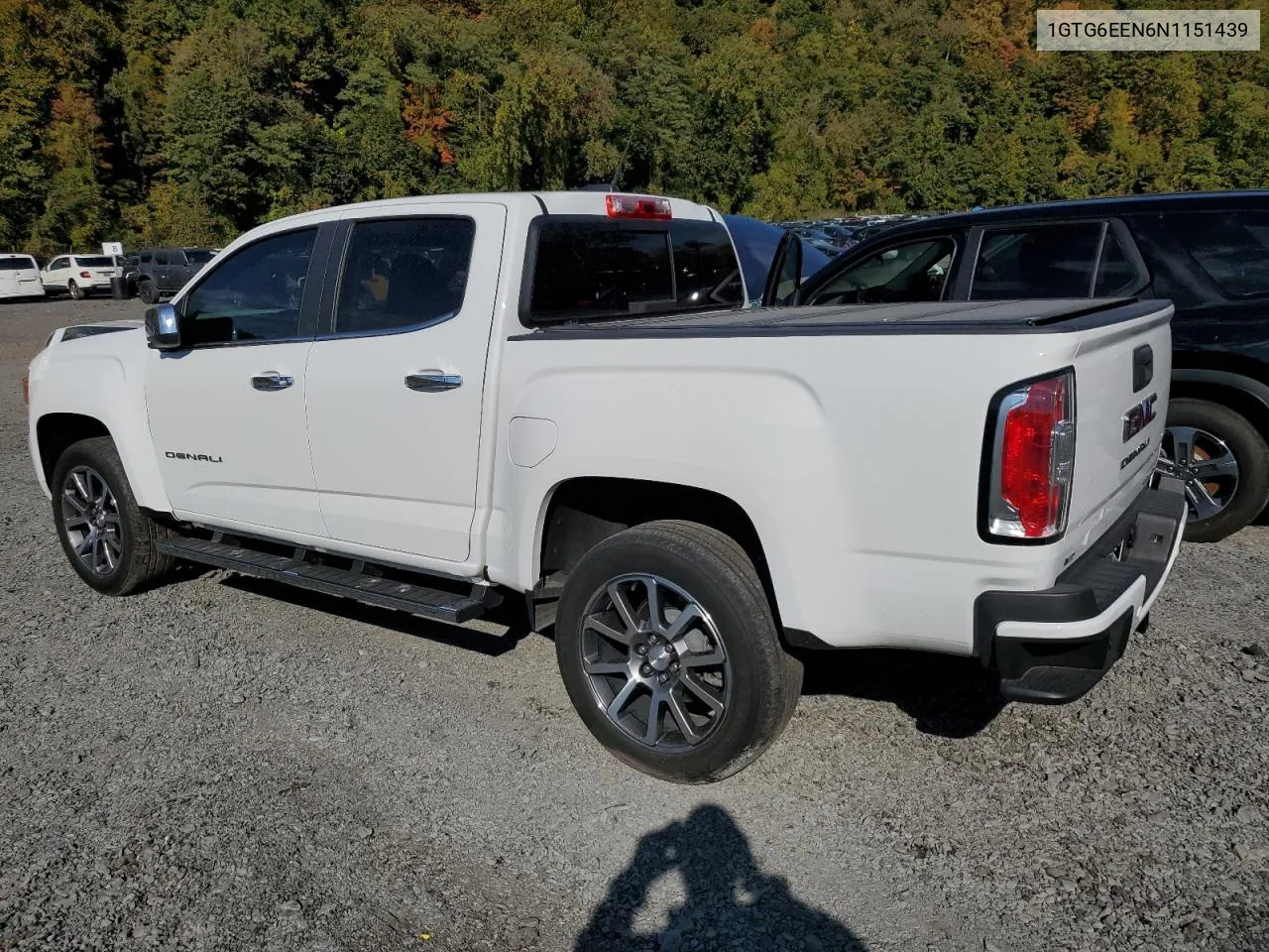 2022 GMC Canyon Denali VIN: 1GTG6EEN6N1151439 Lot: 75479414