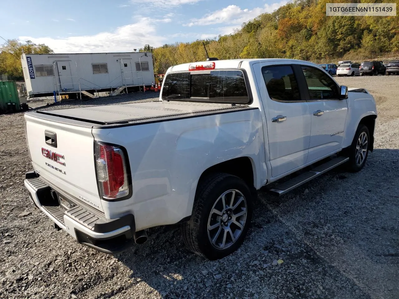 2022 GMC Canyon Denali VIN: 1GTG6EEN6N1151439 Lot: 75479414