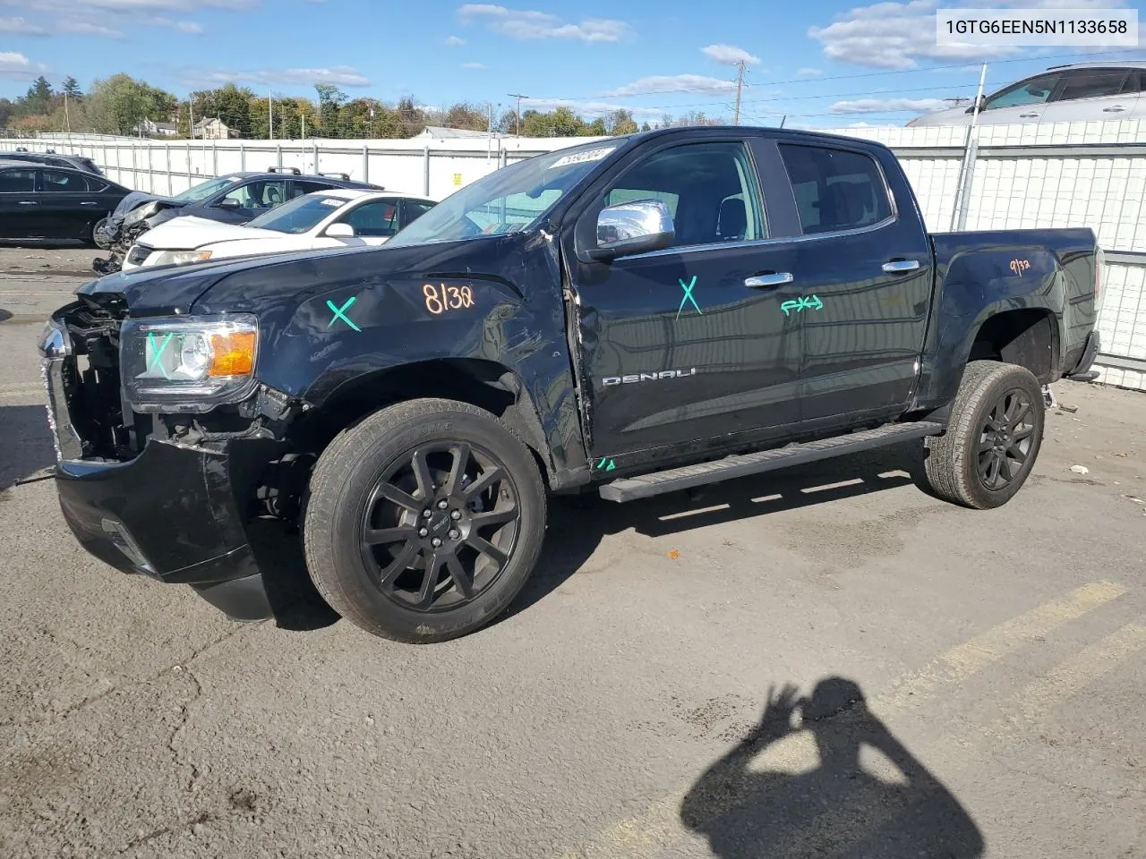 2022 GMC Canyon Denali VIN: 1GTG6EEN5N1133658 Lot: 75592304