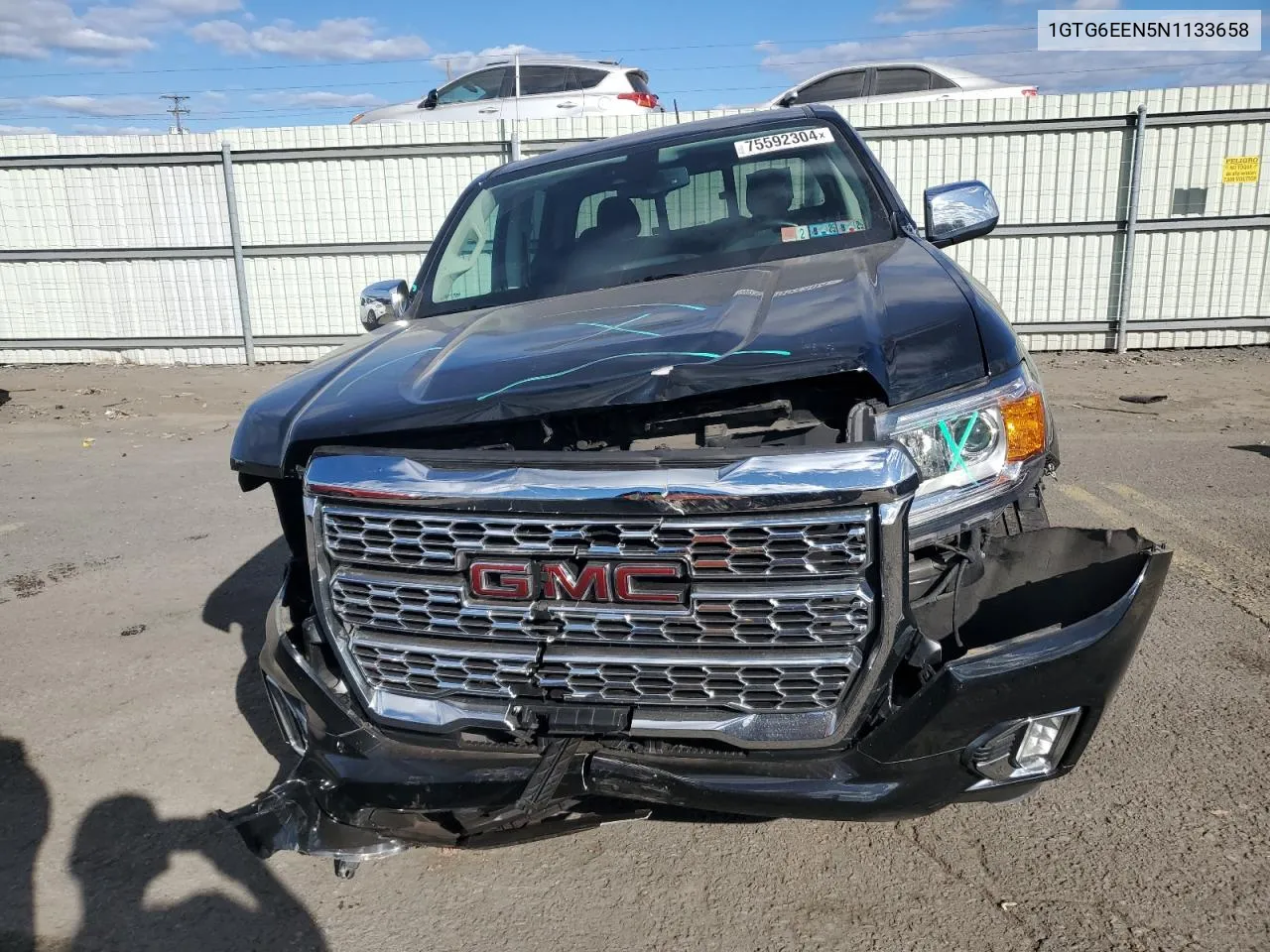 2022 GMC Canyon Denali VIN: 1GTG6EEN5N1133658 Lot: 75592304