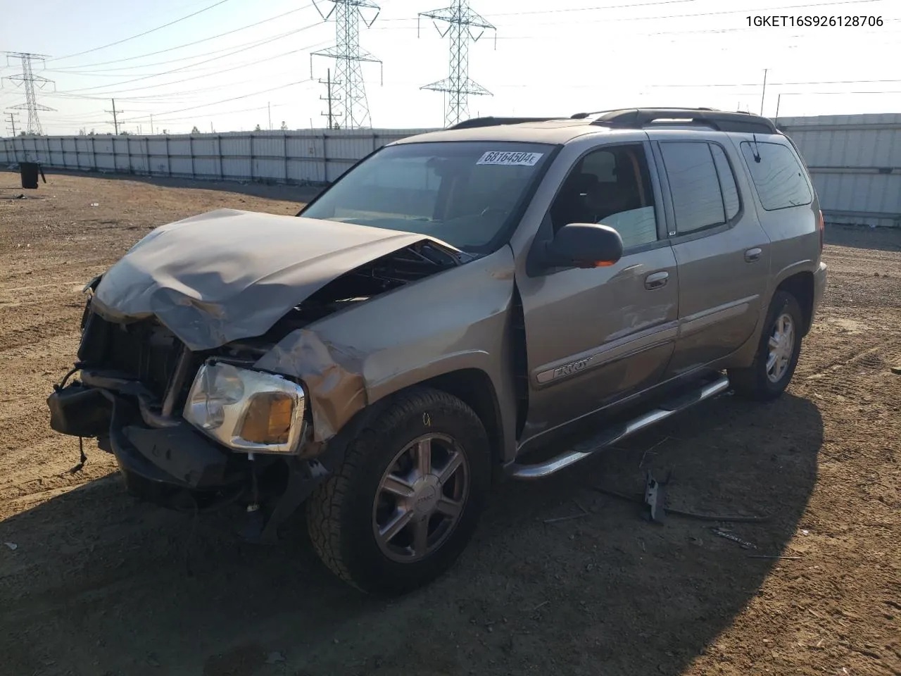 2002 GMC Envoy Xl VIN: 1GKET16S926128706 Lot: 68164504