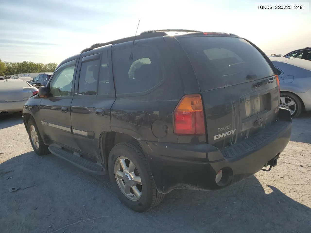 2002 GMC Envoy VIN: 1GKDS13S022512481 Lot: 74701454