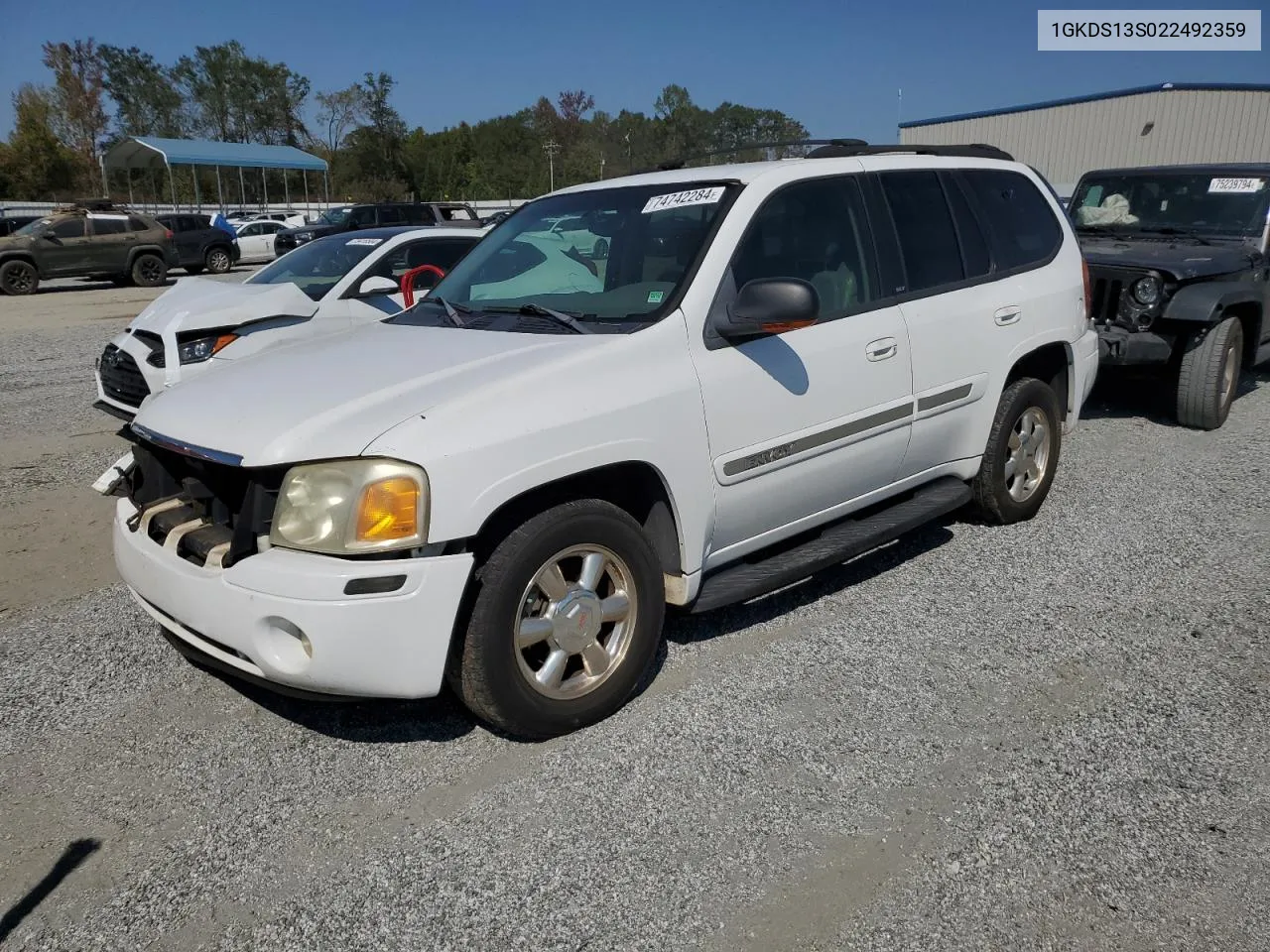 2002 GMC Envoy VIN: 1GKDS13S022492359 Lot: 74742284