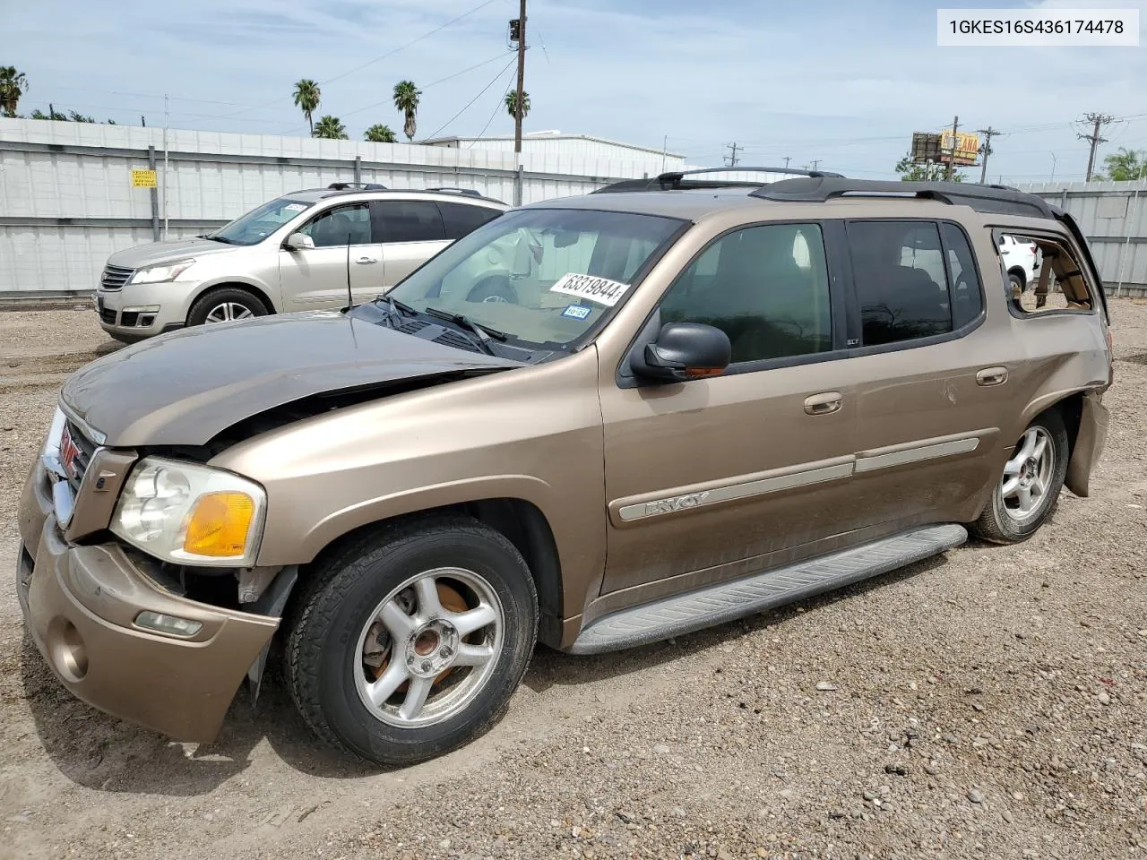 2003 GMC Envoy Xl VIN: 1GKES16S436174478 Lot: 63319844