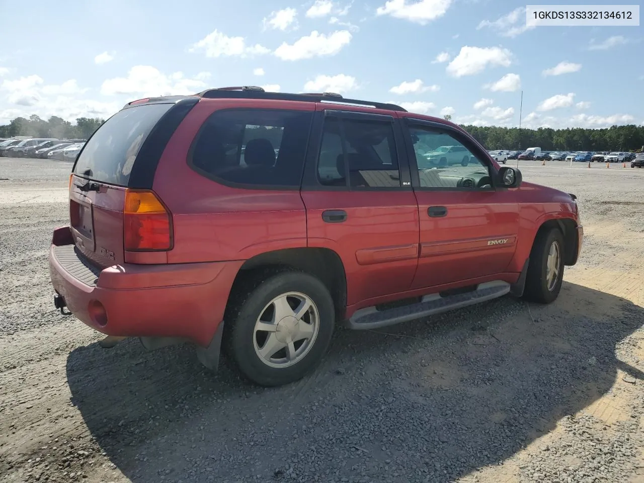 2003 GMC Envoy VIN: 1GKDS13S332134612 Lot: 68490184