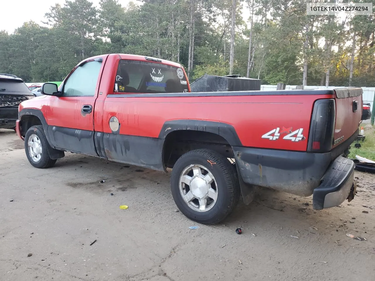 2004 GMC New Sierra K1500 VIN: 1GTEK14V04Z274294 Lot: 70289274