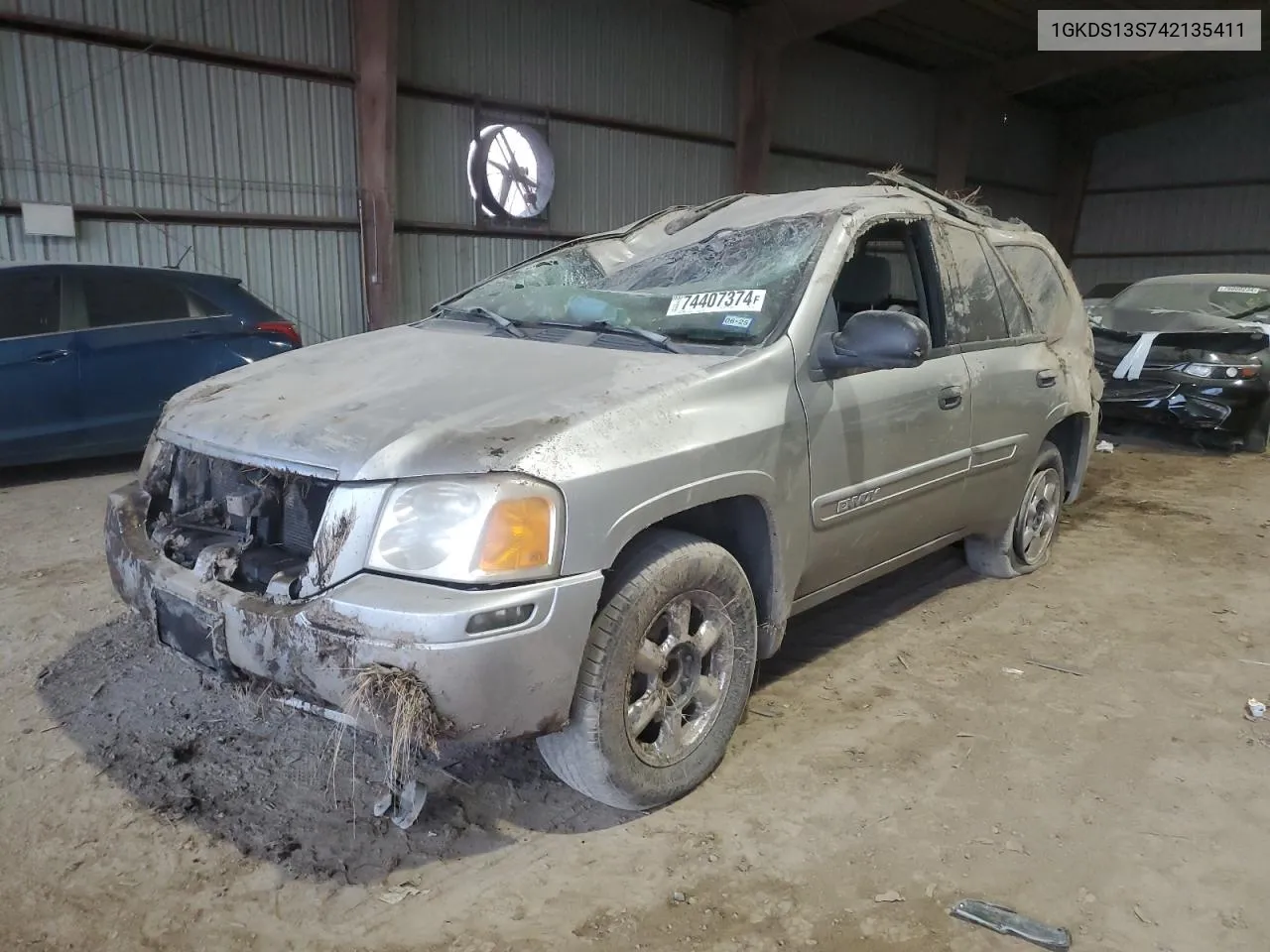 2004 GMC Envoy VIN: 1GKDS13S742135411 Lot: 74407374