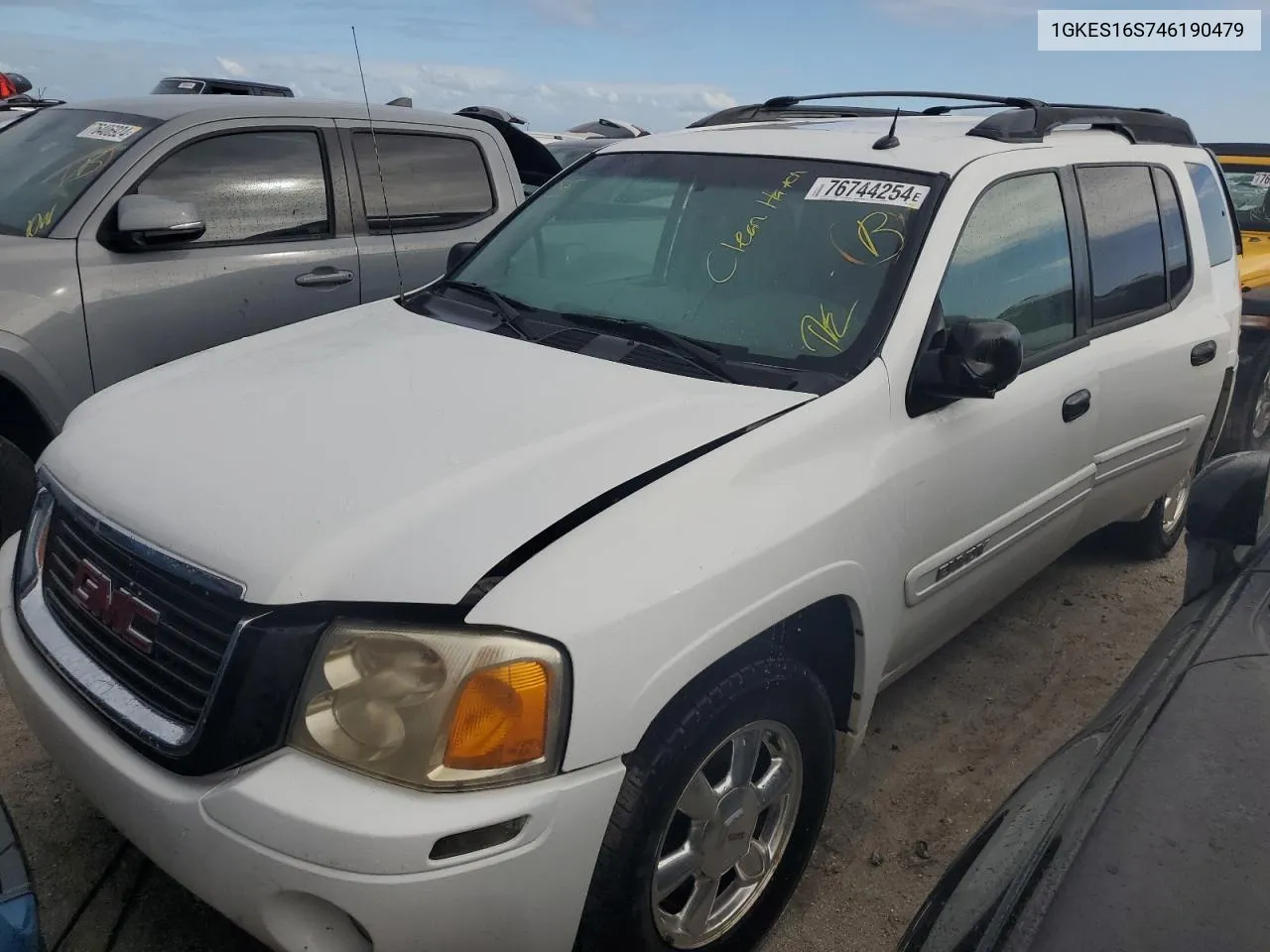 2004 GMC Envoy Xl VIN: 1GKES16S746190479 Lot: 76744254