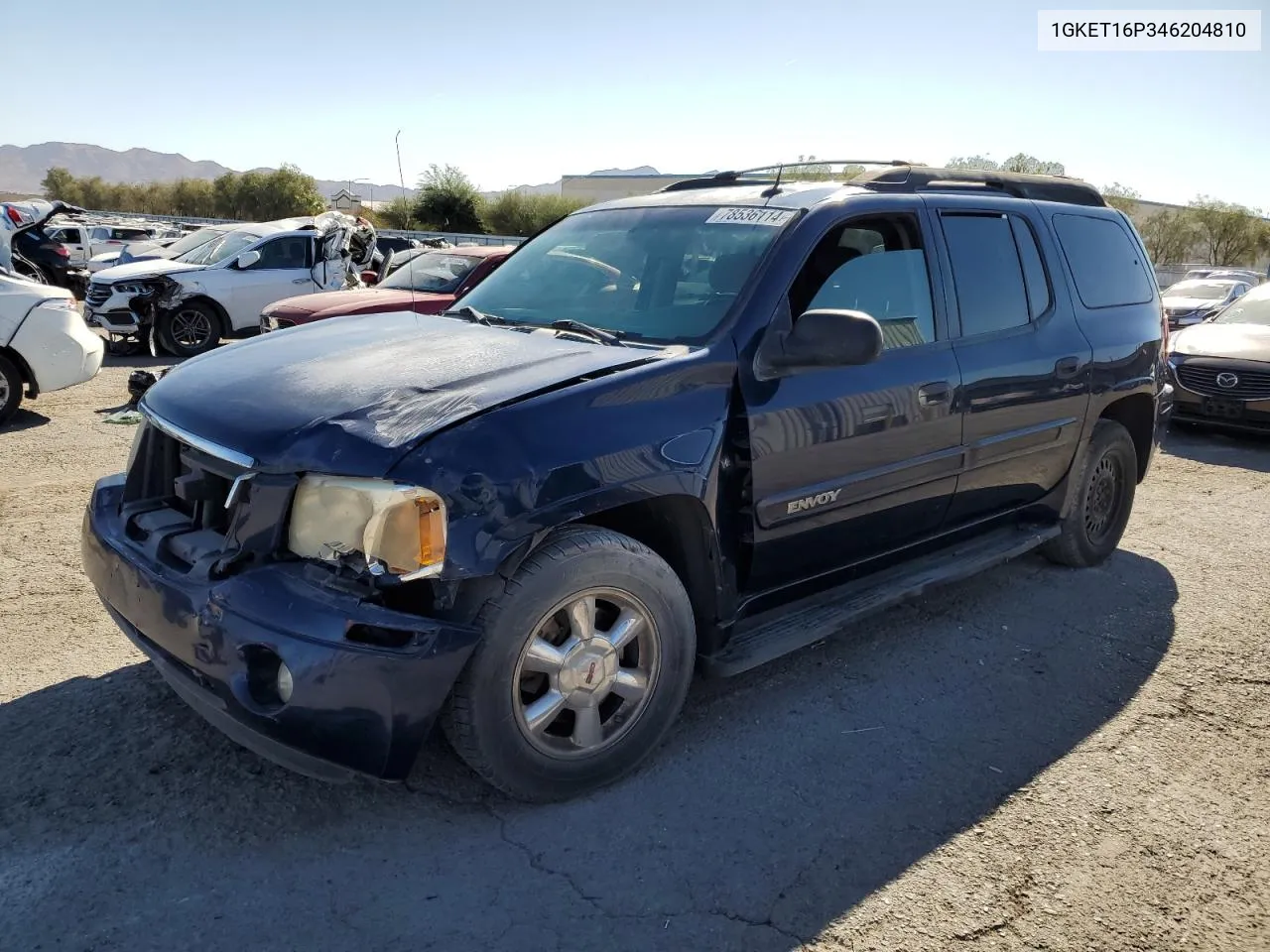 2004 GMC Envoy Xl VIN: 1GKET16P346204810 Lot: 78536114