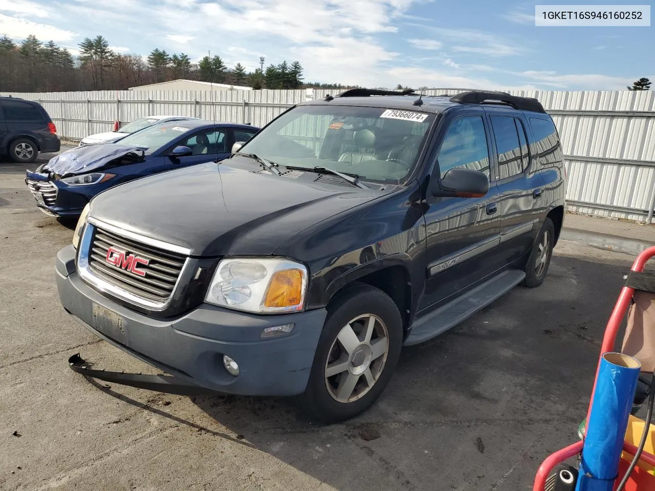 2004 GMC Envoy Xl VIN: 1GKET16S946160252 Lot: 79366074