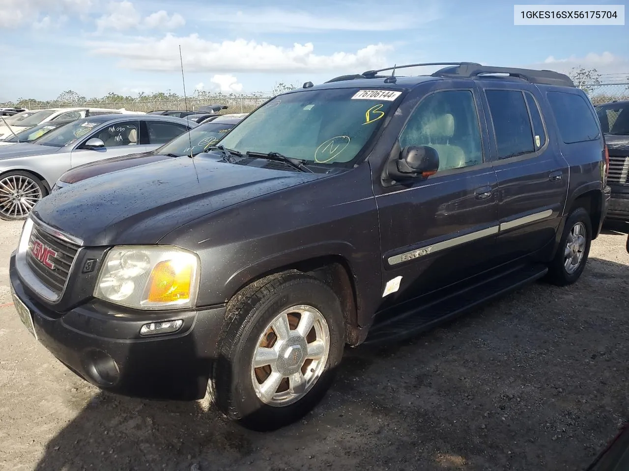 2005 GMC Envoy Xl VIN: 1GKES16SX56175704 Lot: 76706144